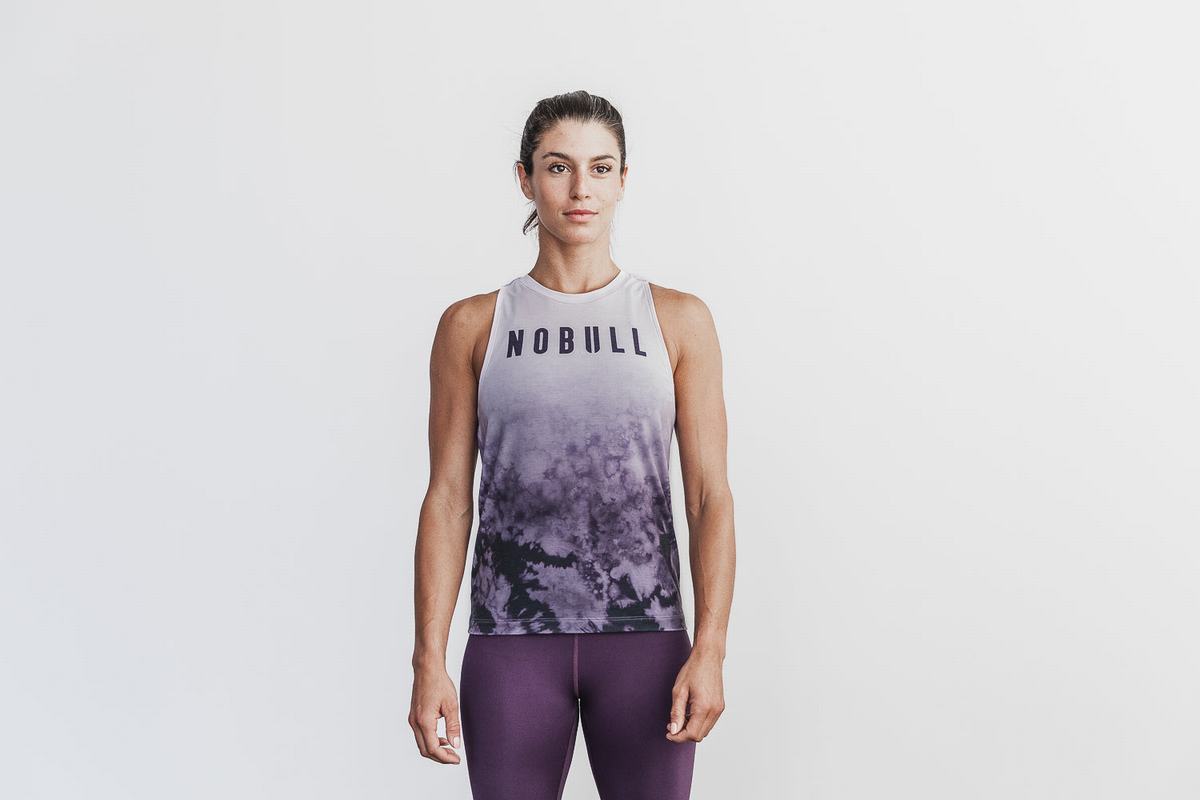 Nobull High-Neck Dip-Dye Women\'s Tank Tops Purple | Australia (NP0681)